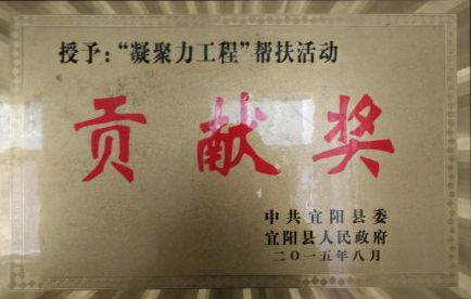 2015年度“凝聚力工程”帮扶活动贡献奖